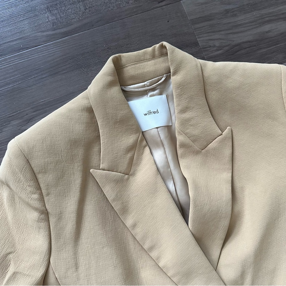 Aritzia Wilfred Destiny Blazer Sandy Beige 00 - Picture 3 of 6